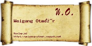 Weigang Otmár névjegykártya